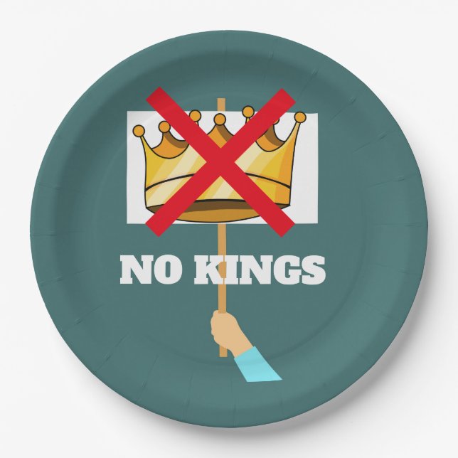 No Kings Paper Plate (Front)