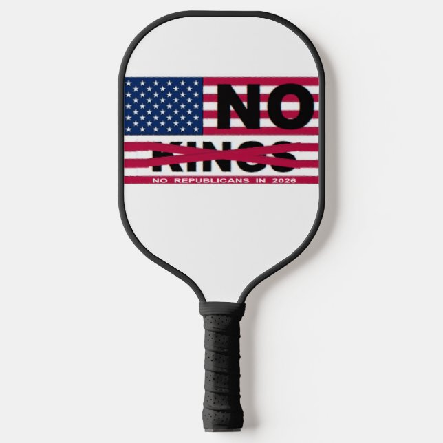 "NO kings" Pickleball Paddle (Front)