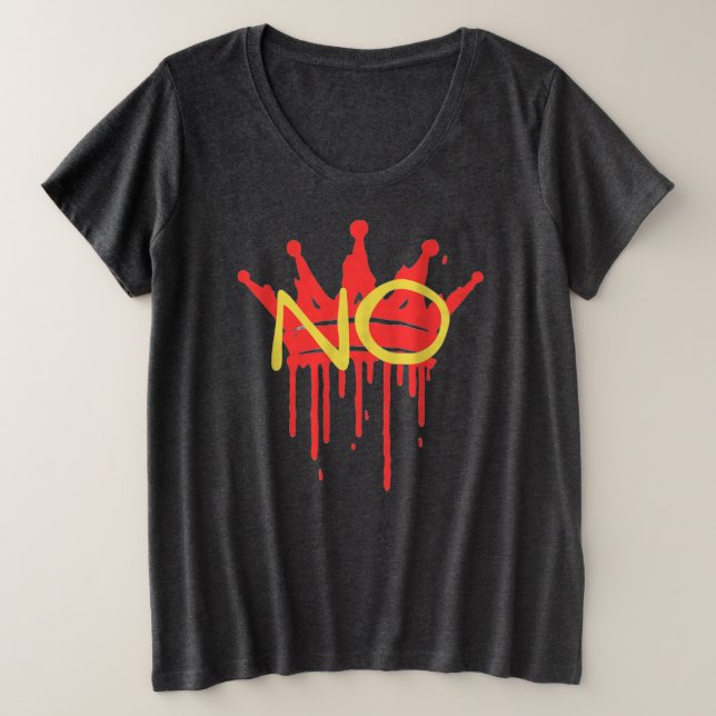 No Kings Plus Size T-Shirt (Design Front)