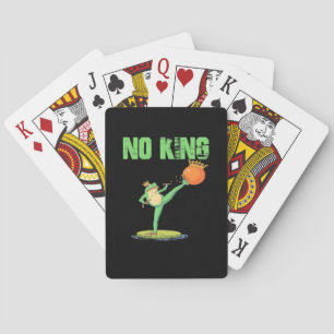 No Kings Portland Frog Protest – Funny Anti-Author Poker Cards
