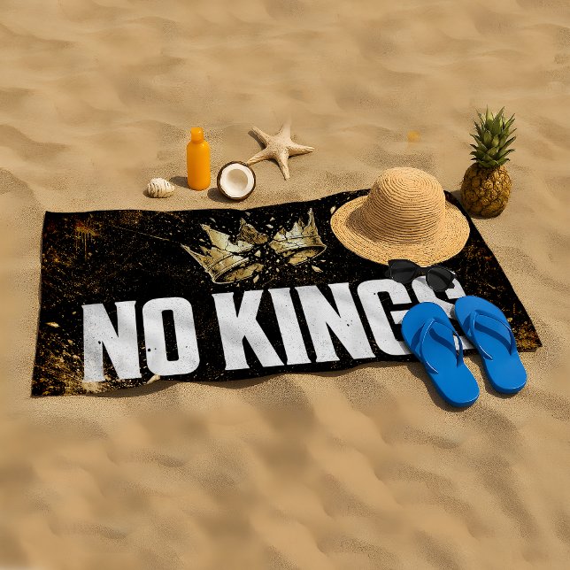 No Kings Protest Beach Towel (Creator Uploaded)