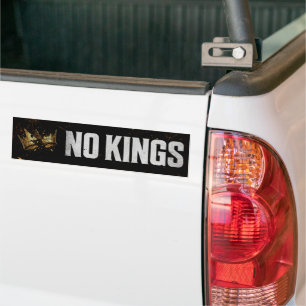 No Kings Protest Bumper Sticker