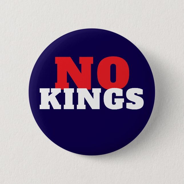 NO KINGS Protest  Button (Front)
