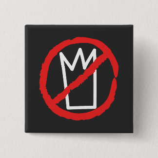 No kings protest crown logo button
