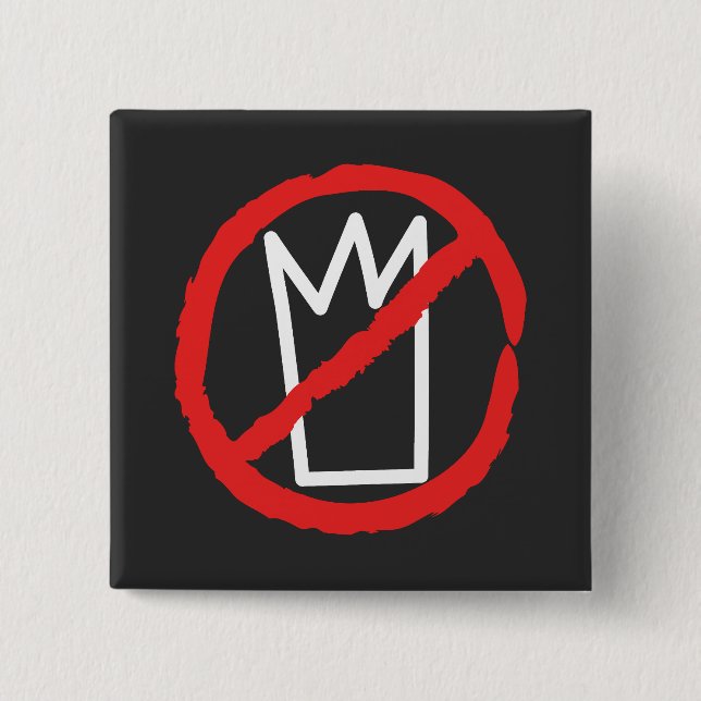 No kings protest crown logo button (Front)