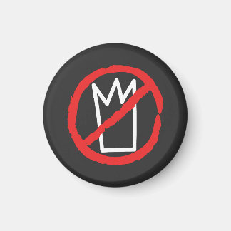 No kings protest crown logo magnet