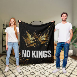 No Kings Protest Fleece Blanket