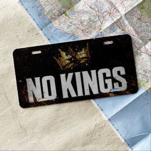 No Kings Protest License Plate