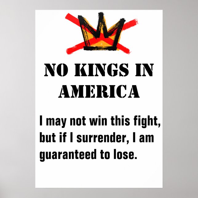 No Kings Protest poster (Front)