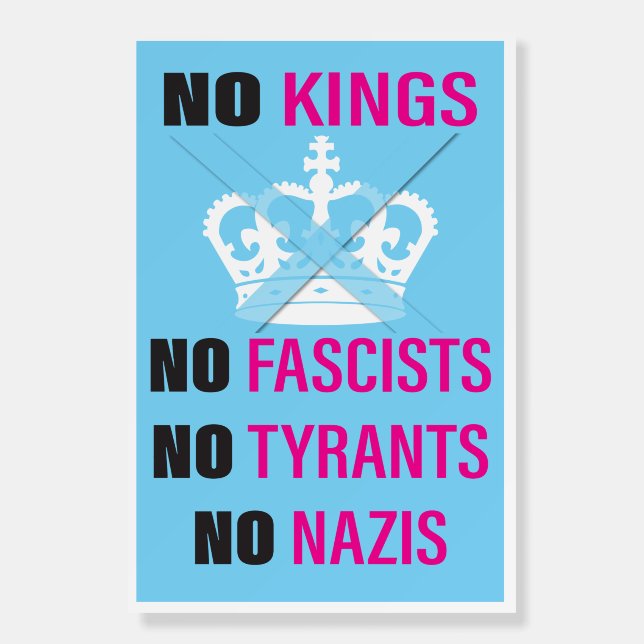 No Kings Protest Sign (Front)