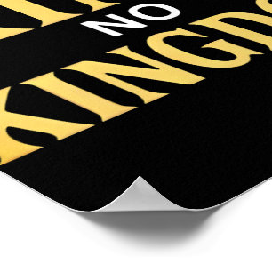 No Kings Protest Sign Vertical 2025