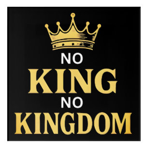 No Kings Protest Sign Vertical 2025 Acrylic Print