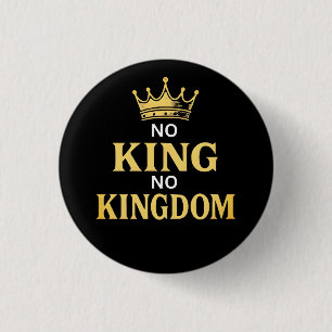 No Kings Protest Sign Vertical 2025 Button
