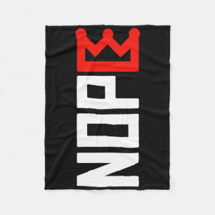 No Kings Protest Sign Vertical  Fleece Blanket
