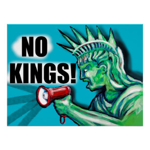 No Kings, protest Statue of Liberty Poster