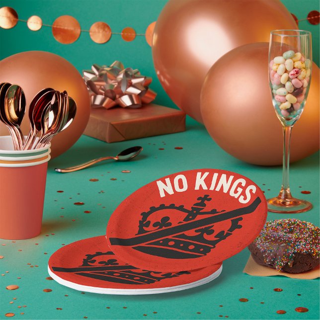 No Kings Protest Symbol Paper Plates (Creator Uploaded)