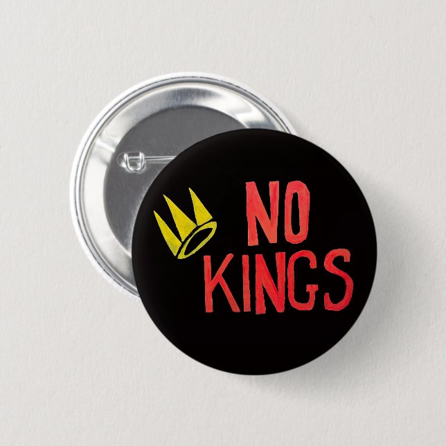 No Kings Proud to be An American Sign Button (Front & Back)