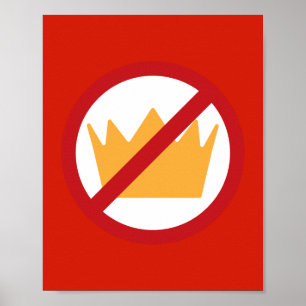 NO KINGS! Red Poster