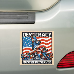 No Kings Save Democracy Car Magnet