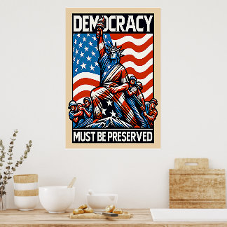 No Kings Save Democracy Poster
