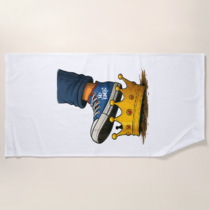 No Kings Shoe On Crown Beach Towel