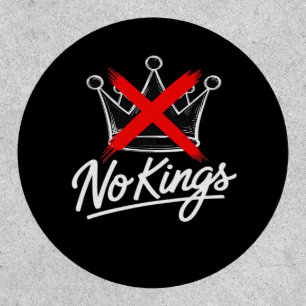 No Kings Simple Crown Artistic Design Patch