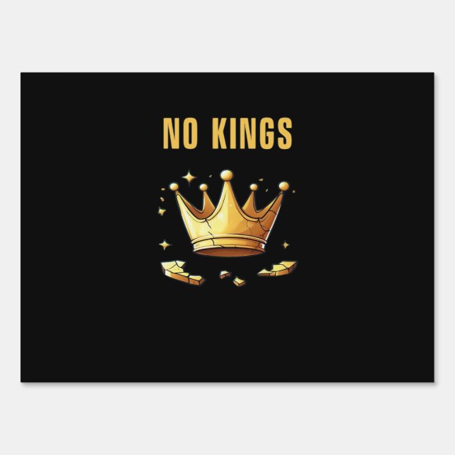 No Kings. Simple Yet Impactful Visual Of A Destroy Sign (Front)