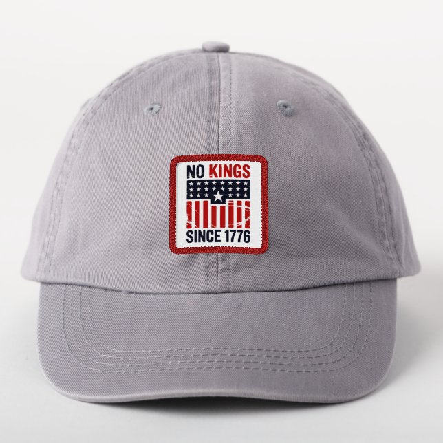 No Kings Since 1776 Patriotic 4th of July Patch (On Headwear)