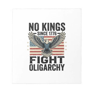 No Kings Since 1776 Patriotic Eagle Vintage Shirt  Notepad