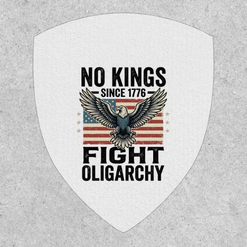 No Kings Since 1776 Patriotic Eagle Vintage Shirt  Patch