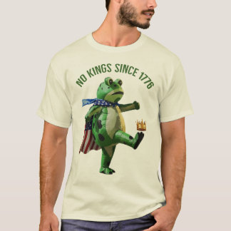 No Kings Since 1776 Portland Frog | Kicking Crown T-Shirt
