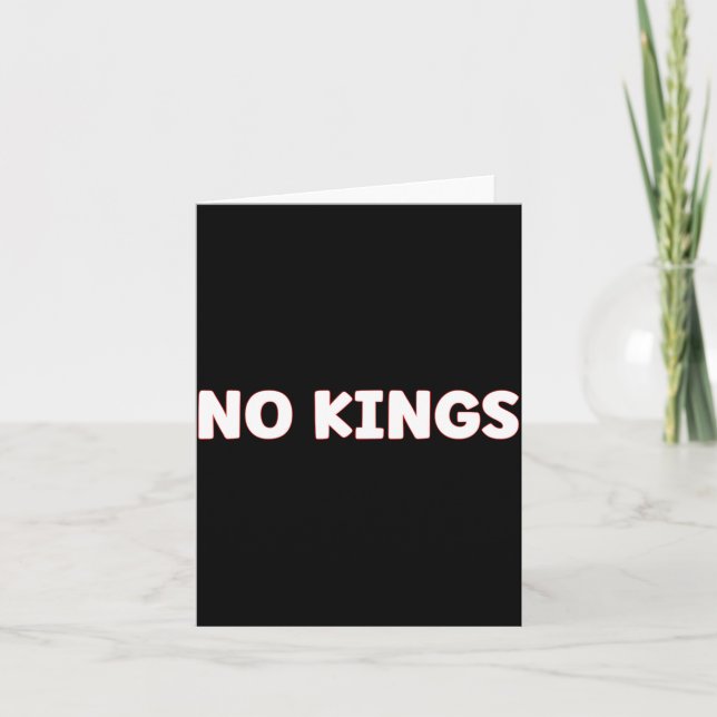 No Kings Statement Patriotic Freedom 1776 Message Card (Front)