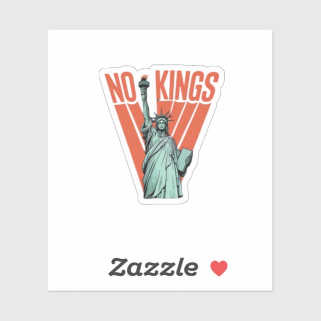 No Kings Statue Of  Protest  American Classic Sticker (Sheet)