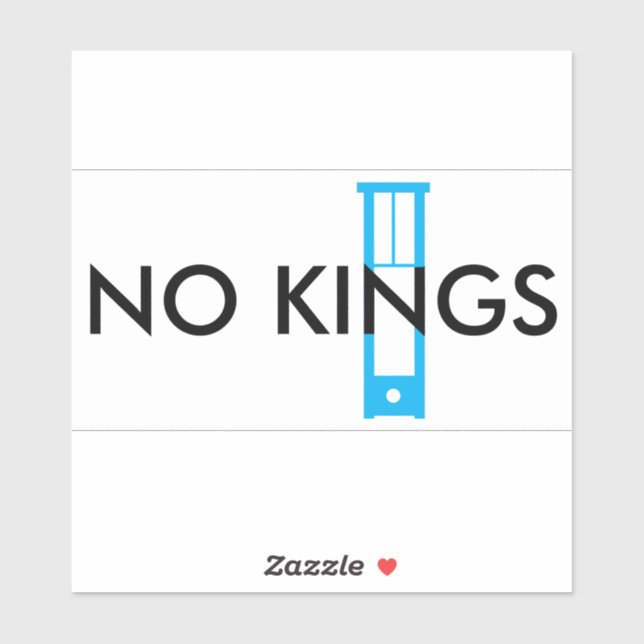 NO KINGS sticker - black text (Sheet)