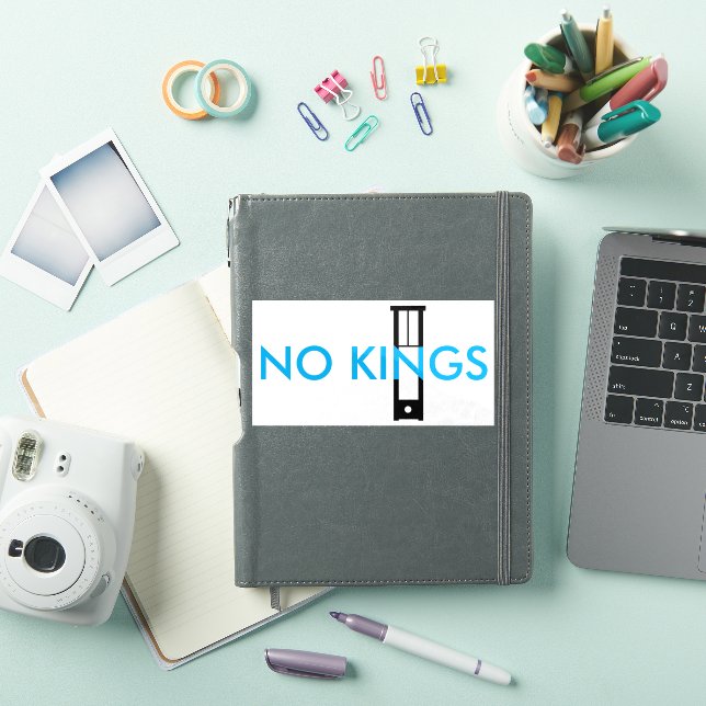 NO KINGS sticker - blue text (iPad Cover)