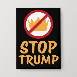 NO KINGS STOP TRUMP Anti-Trump | Blck | Protest Button
