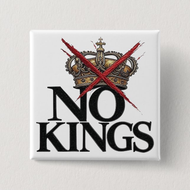 NO KINGS T-Shirt Button (Front)