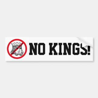 NO KINGS! - Trump Protest - Bumper Sticker