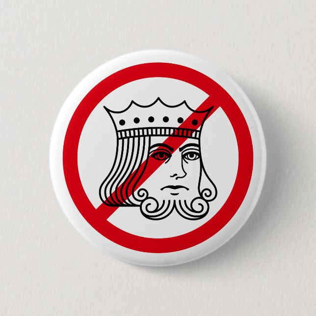 NO KINGS - Trump Protest Button (Front)