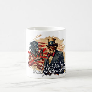 No Kings Uncle Sam Independence Day Art Coffee Mug