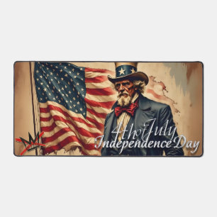 No Kings Uncle Sam Independence Day Art Desk Mat