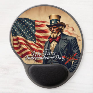 No Kings Uncle Sam Independence Day Art Gel Mouse Pad