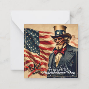 No Kings Uncle Sam Independence Day Art Note Card