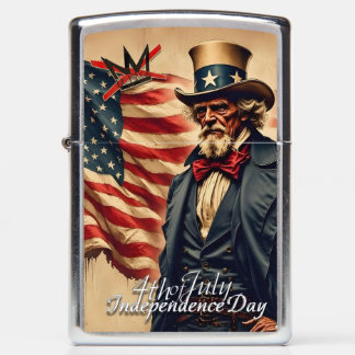 No Kings Uncle Sam Independence Day Art Zippo Lighter