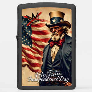 No Kings Uncle Sam Independence Day Art Zippo Lighter