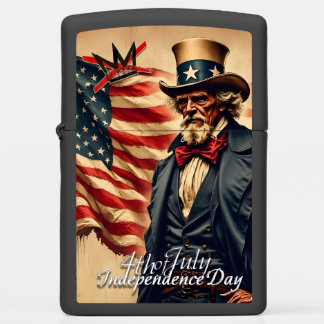 No Kings Uncle Sam Independence Day Art Zippo Lighter