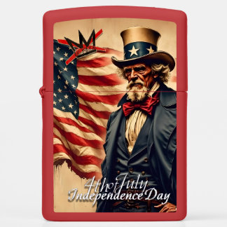 No Kings Uncle Sam Independence Day Art Zippo Lighter