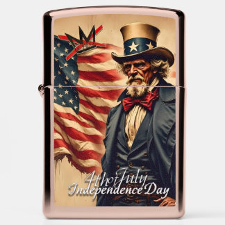 No Kings Uncle Sam Independence Day Art Zippo Lighter