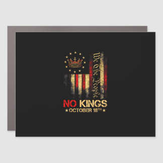 No Kings Vintage America Flag 1776 Car Magnet