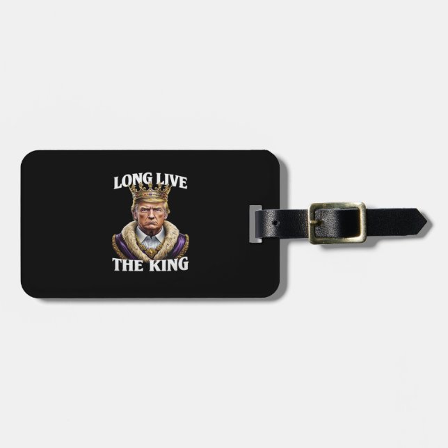 No Kings Vintage Long The King  Luggage Tag (Front Horizontal)